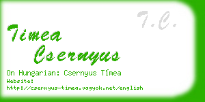 timea csernyus business card