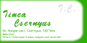 timea csernyus business card